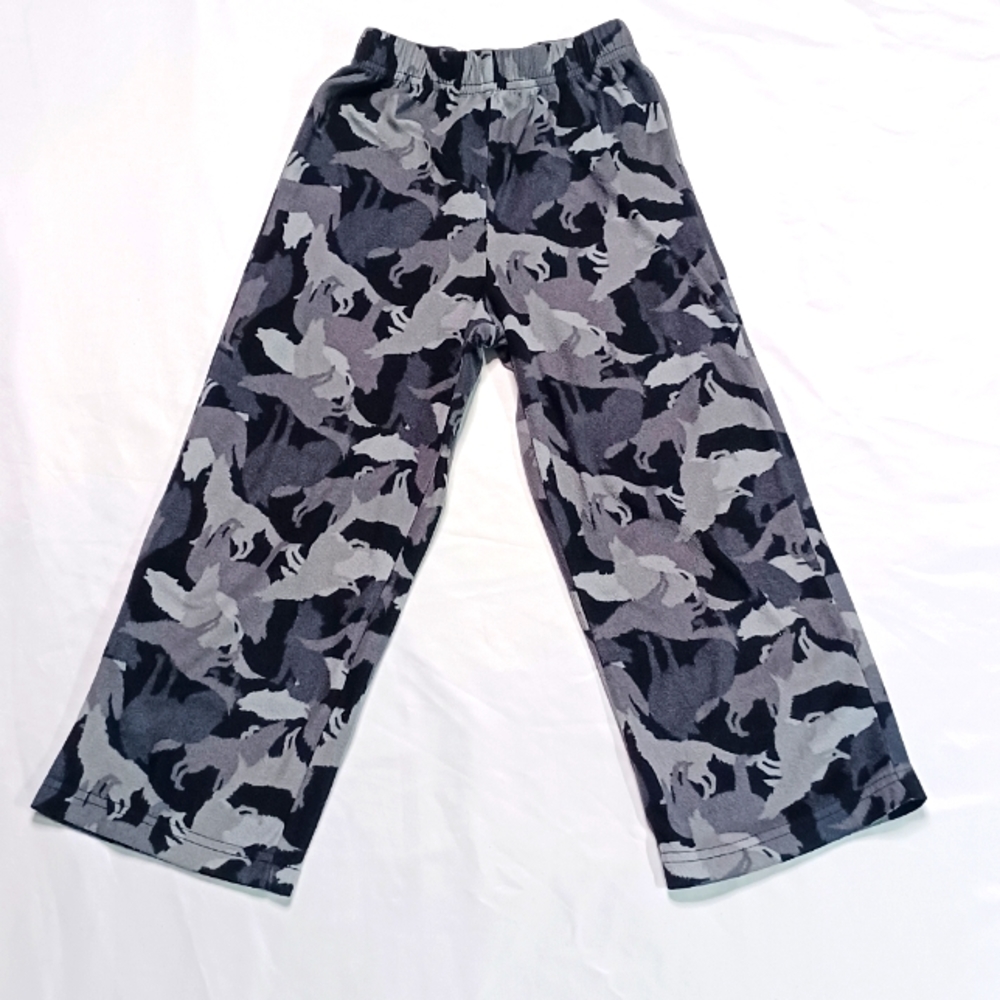 Size XS (4-5) Faded Glory Camouflage Black Pajama Bottoms Pants Big Boy's